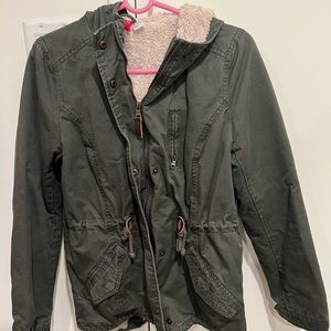 H&M military green jacket size 6